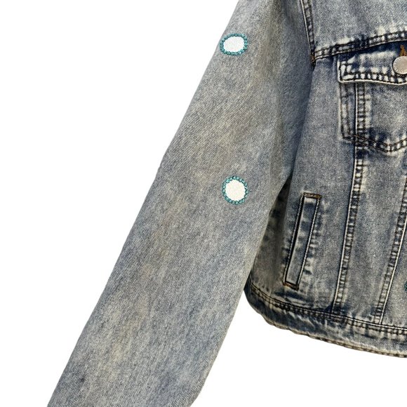 (H-217) Minnie Mouse Embellished Denim Jacket Size XL - Picture 9 of 13